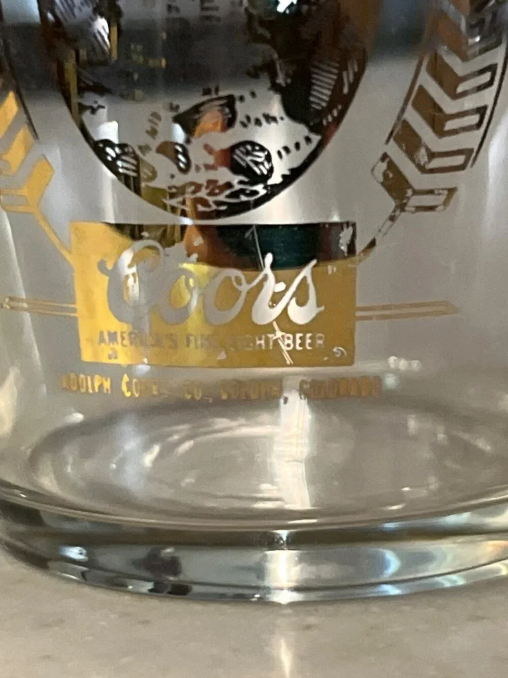 Vintage Coors Gold Rim Shot Glasses Set of 5 Rocky Mountain Cordial Barware Used